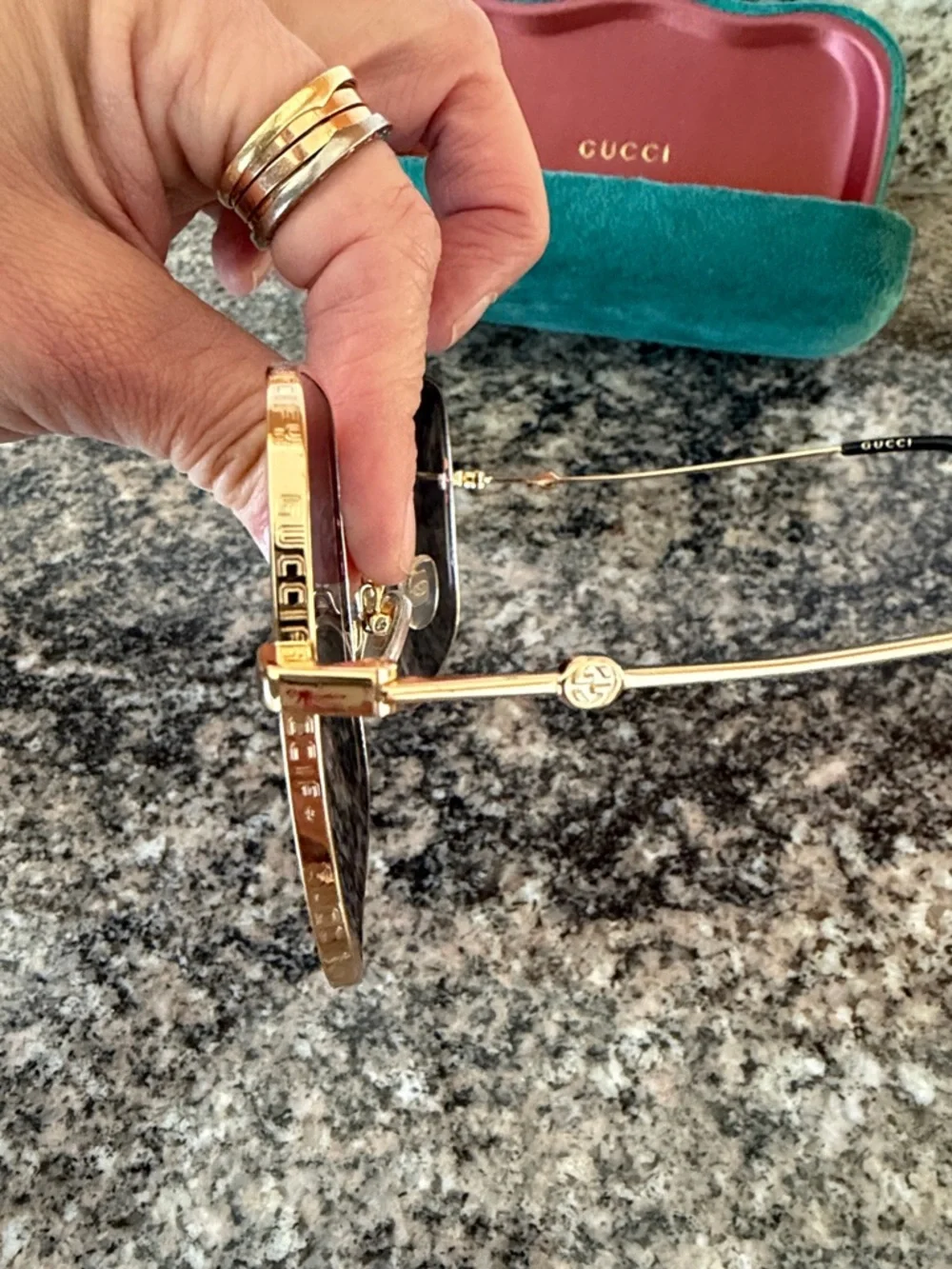 Gucci Multicolor GG Logo Square Sunglasses - Picture 12 of 14